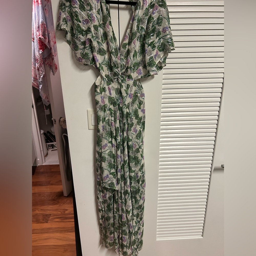 Maaje floral crepe cutout dress- size 36